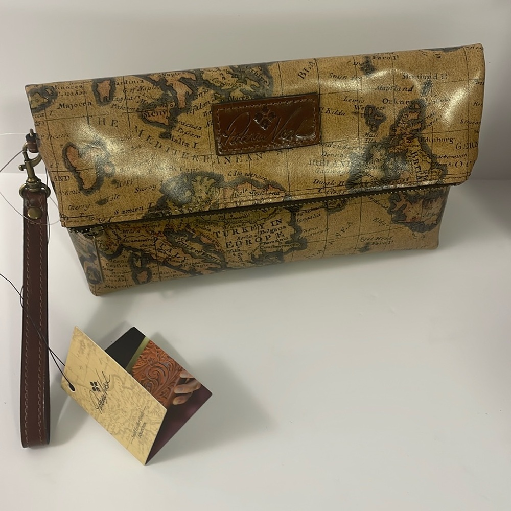 New Patricia Nash Valerie European Map Fold Over Handbag P715414
